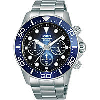 Chronograph Uhr Stahl zifferblatt Blau mann Sport RT343JX9