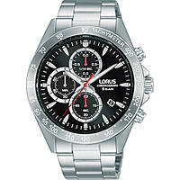 Chronograph Uhr Stahl zifferblatt Schwarz mann Sport RM363GX9