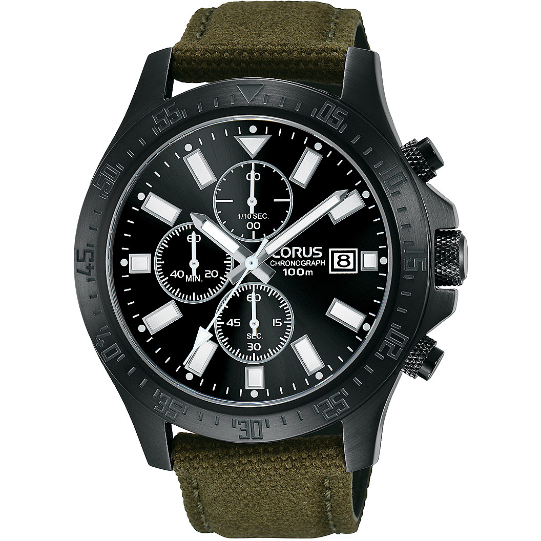 Chronograph Uhr Stahl zifferblatt Schwarz mann Sports RM301EX9