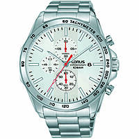 Chronograph Uhr Stahl zifferblatt Weiß mann RM343GX9