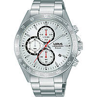 Chronograph Uhr Stahl zifferblatt Weiß mann Sport RM369GX9
