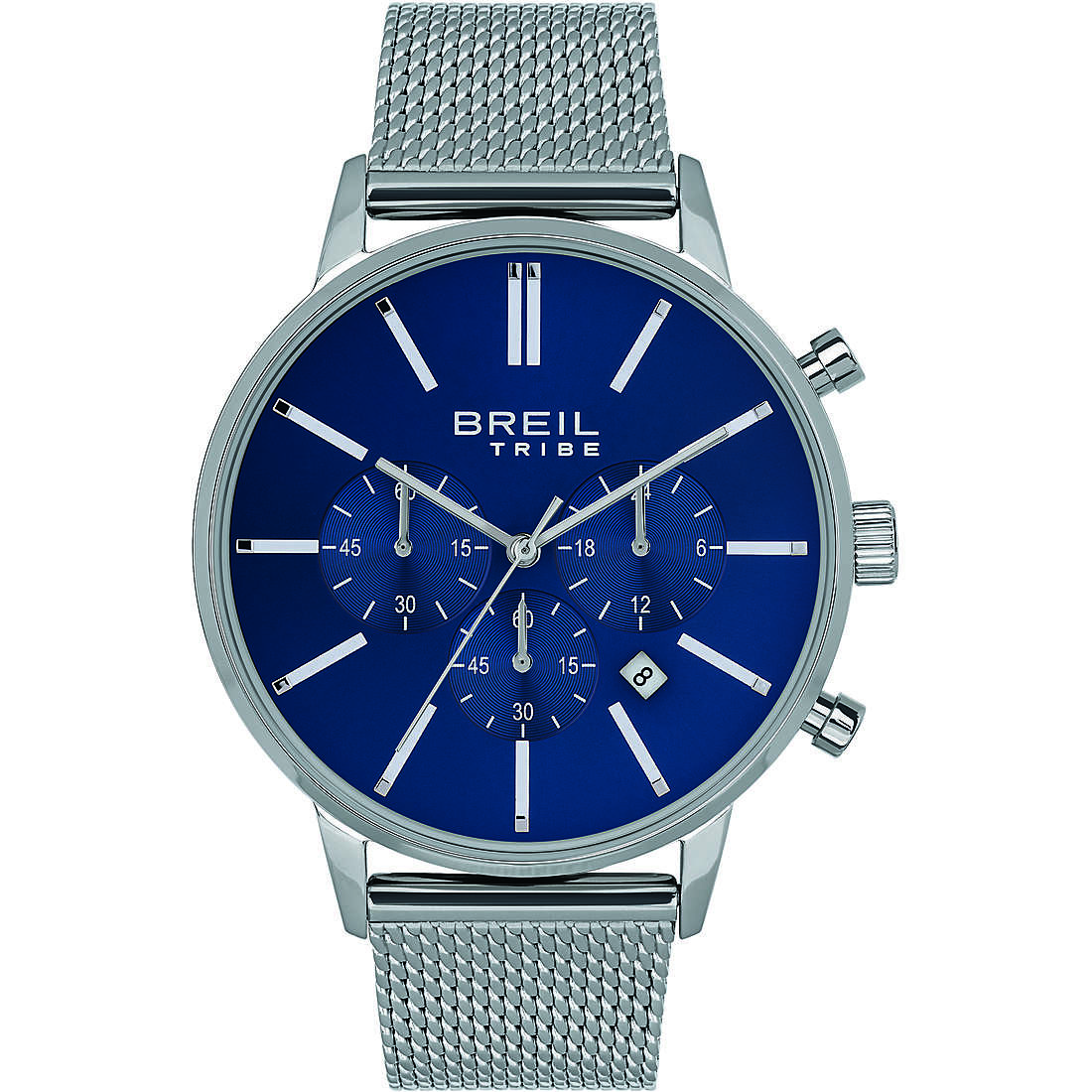 Chronograph Uhr Uhr Stahl zifferblatt Blau mann Avery EW0507