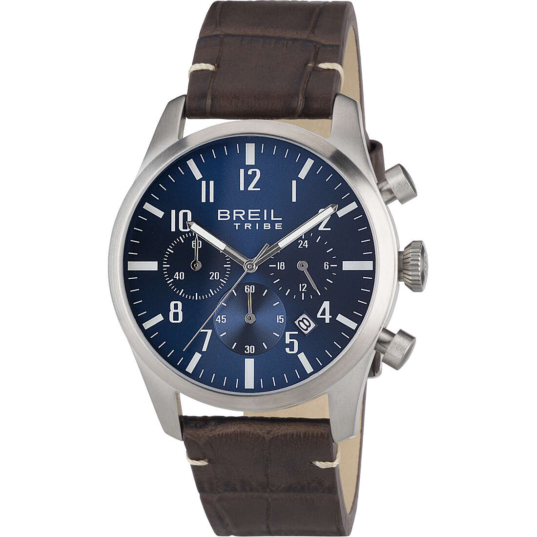 Chronograph Uhr Uhr Stahl zifferblatt Blau mann Classic Elegance Extension EW0229