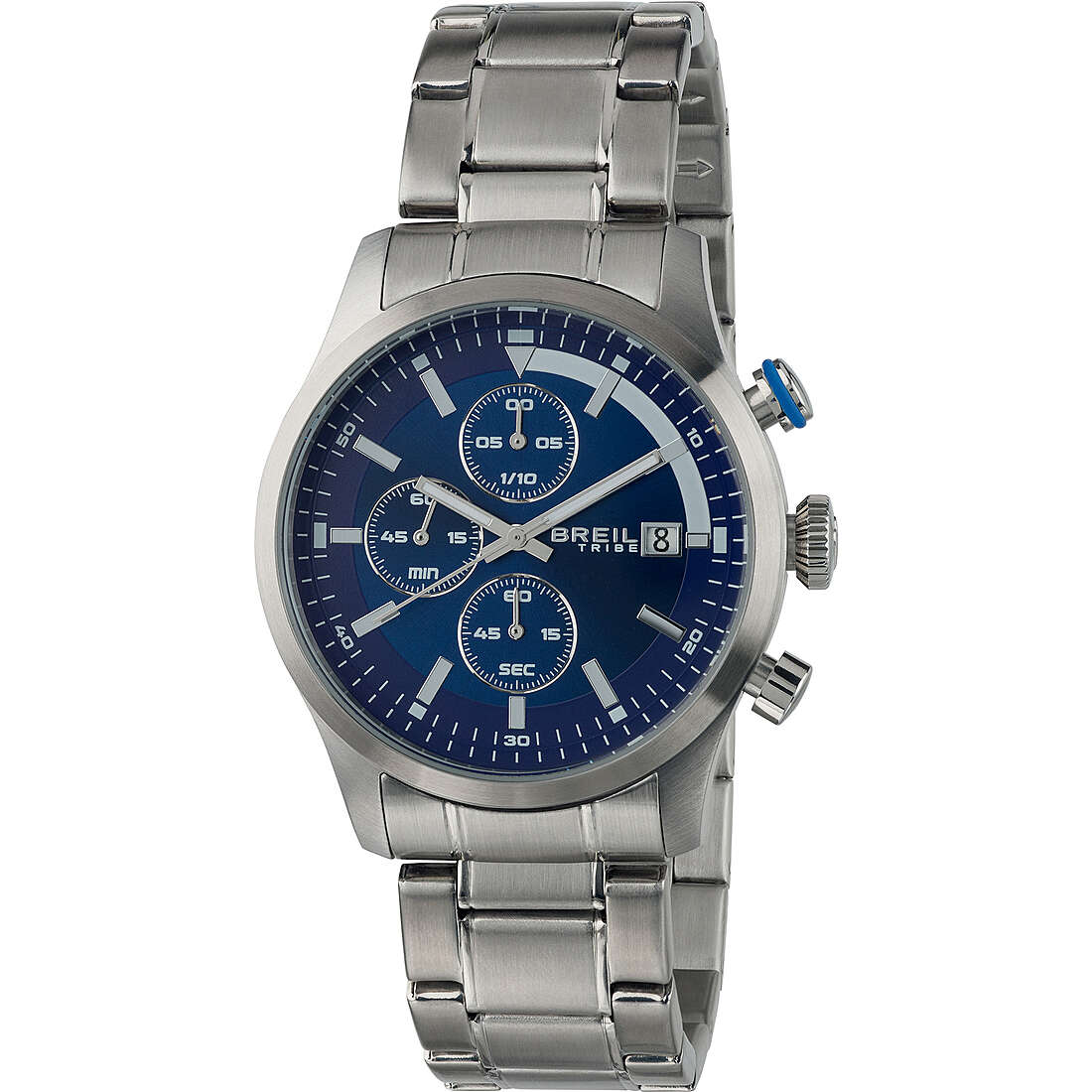 Chronograph Uhr Uhr Stahl zifferblatt Blau mann Drift EW0412