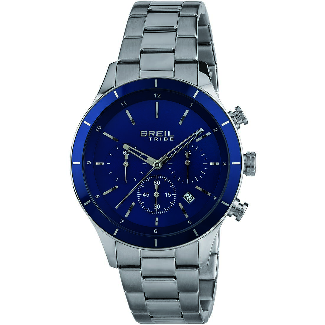 Chronograph Uhr Uhr Stahl zifferblatt Blau mann Dude EW0445
