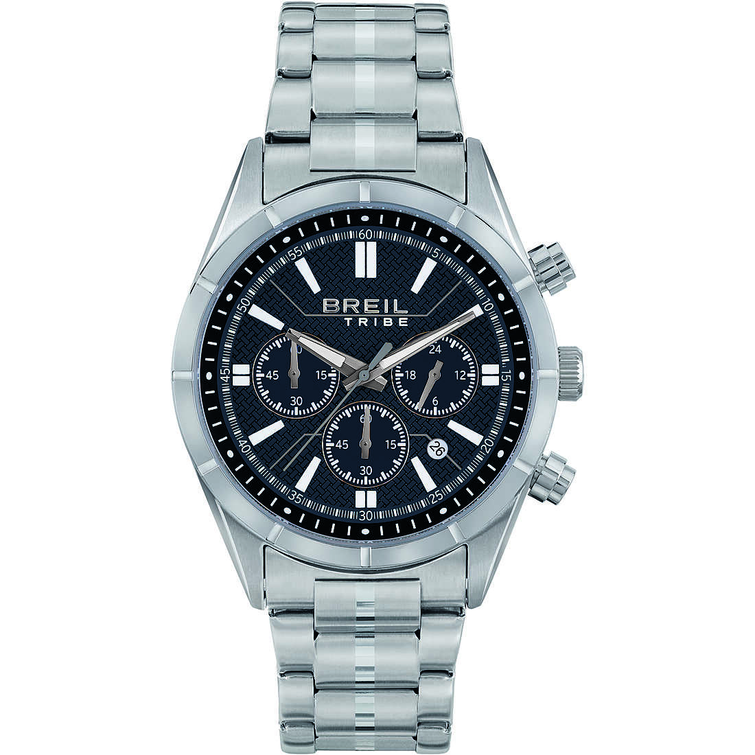 Chronograph Uhr Uhr Stahl zifferblatt Blau mann EW0525