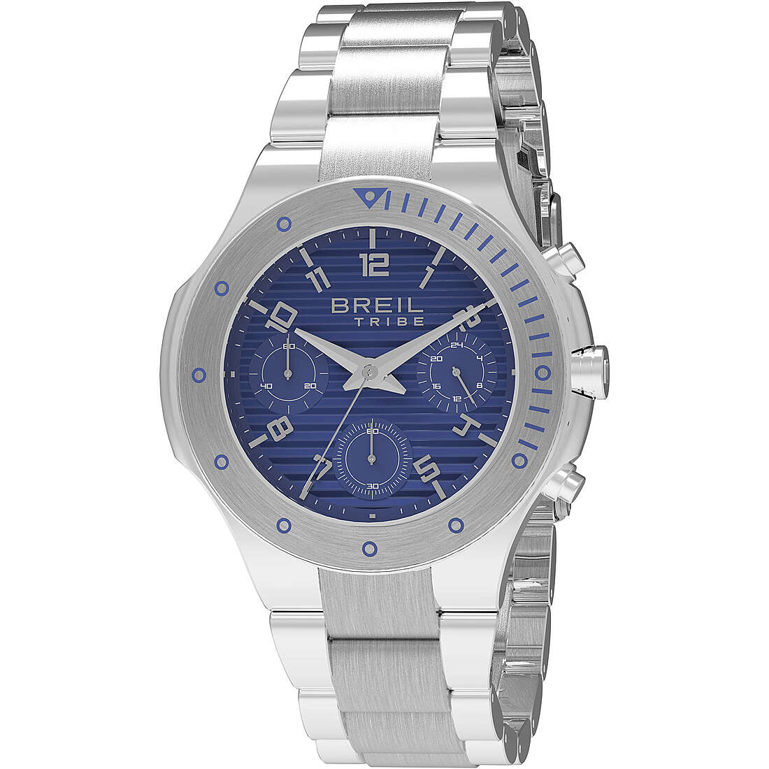 Chronograph Uhr Uhr Stahl zifferblatt Blau mann Neo EW0441