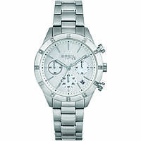 Chronograph Uhr Uhr Stahl zifferblatt Grau frau EW0519