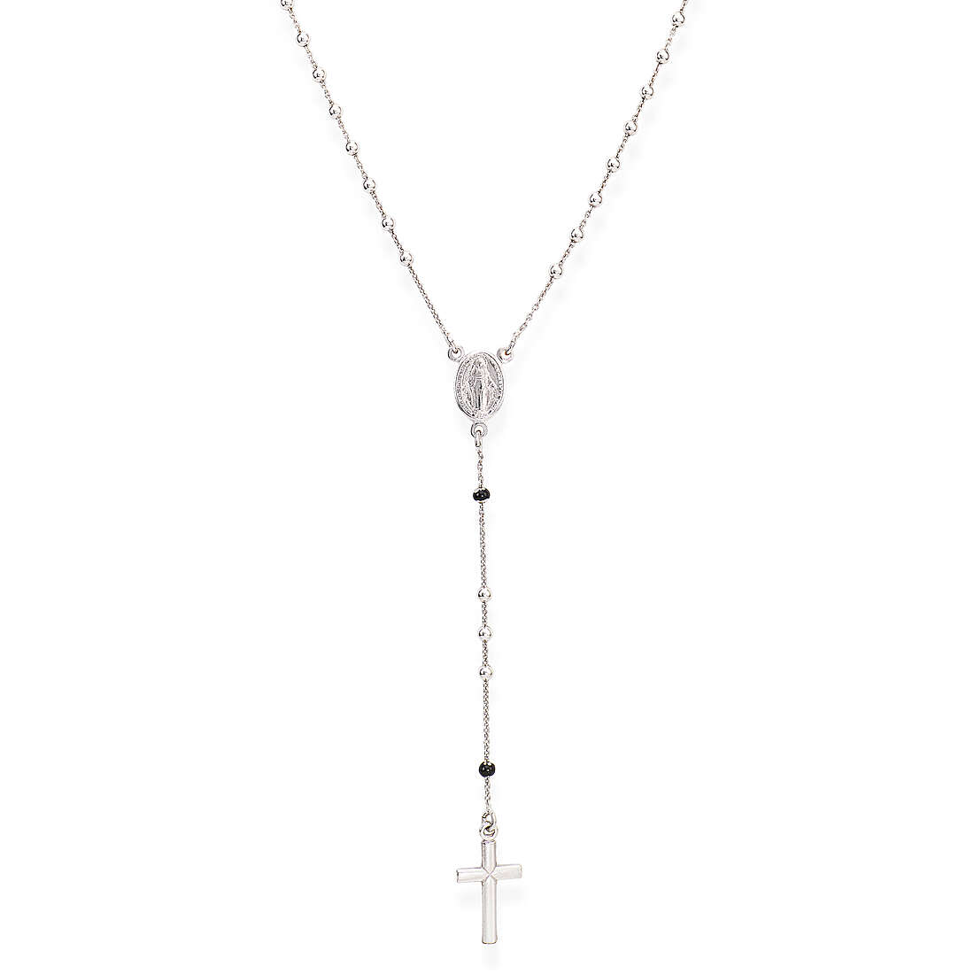 Halskette frau Schmuck Amen Rosari mit Kreuz CRO25BSN