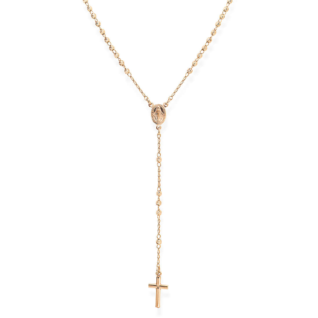 Halskette frau Schmuck Amen Rosari mit Kreuz CRO30RD