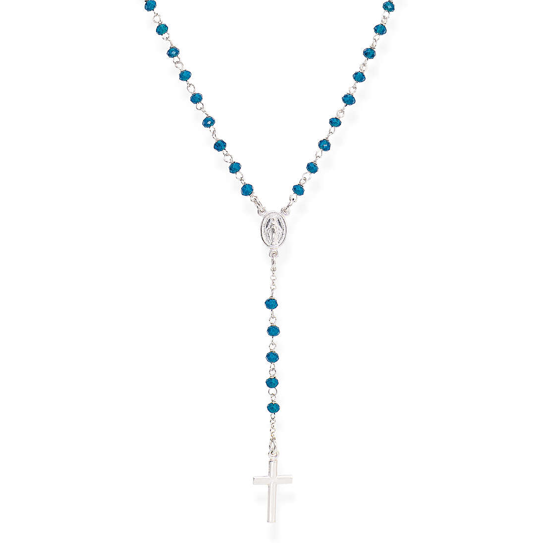 Halskette frau Schmuck Amen Rosari mit Kreuz CROBBL4