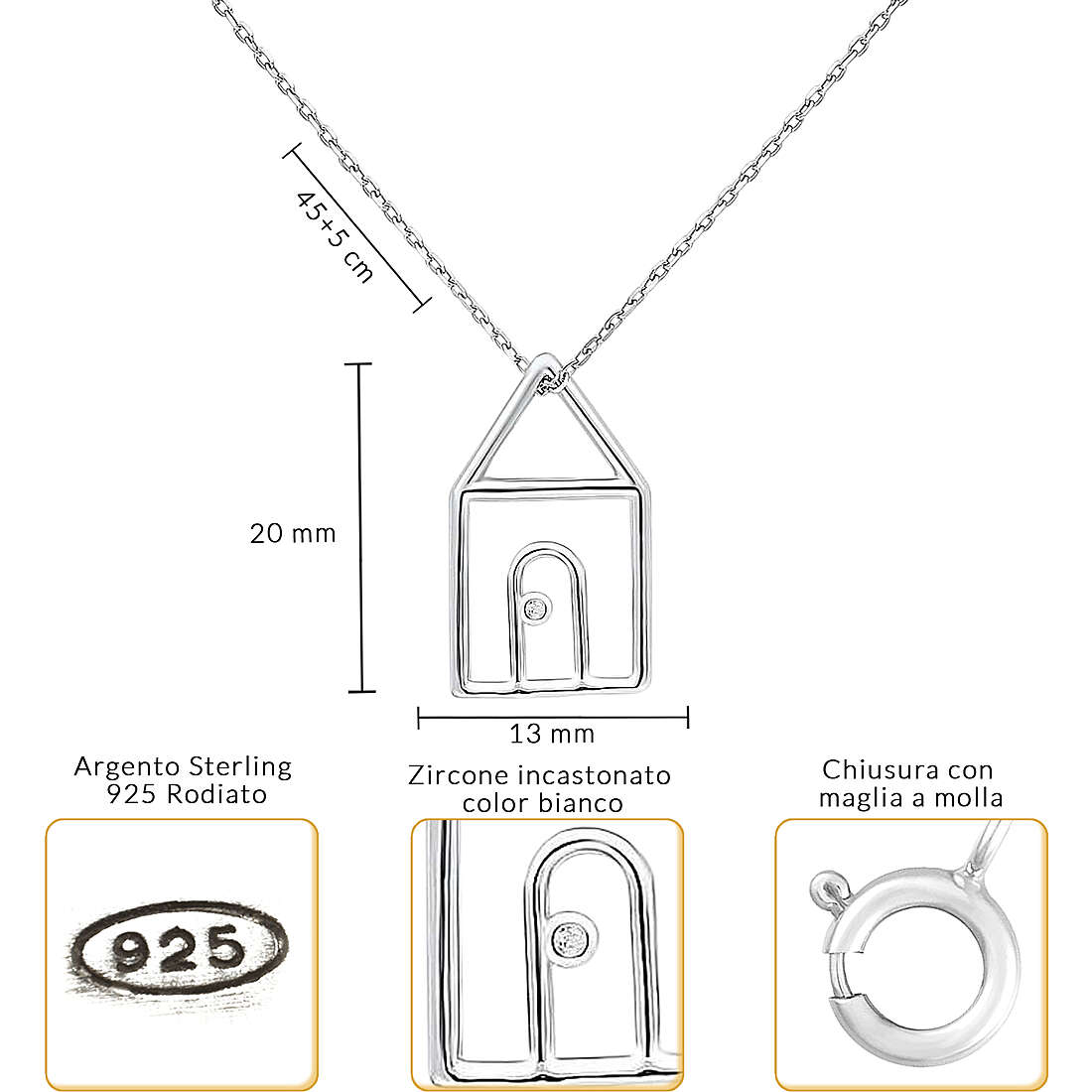 Halskette frau Schmuck GioiaPura Forme GYCARW0539-S