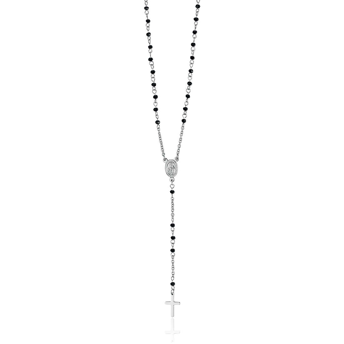 Halskette frau Schmuck Luca Barra Rosary mit Kreuz LBCK1336