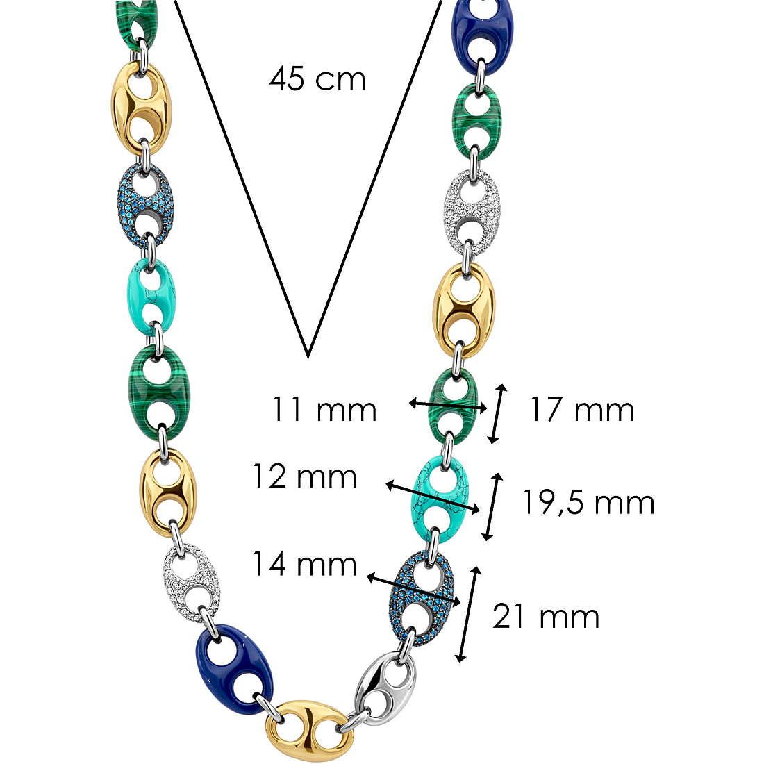 Halskette frau Schmuck TI SENTO MILANO 3988TQ/45