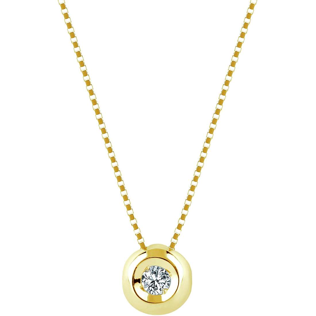 Halskette Lichtpunkt-Halskette GioiaPura 18 kt Gold GIDCO-008Y