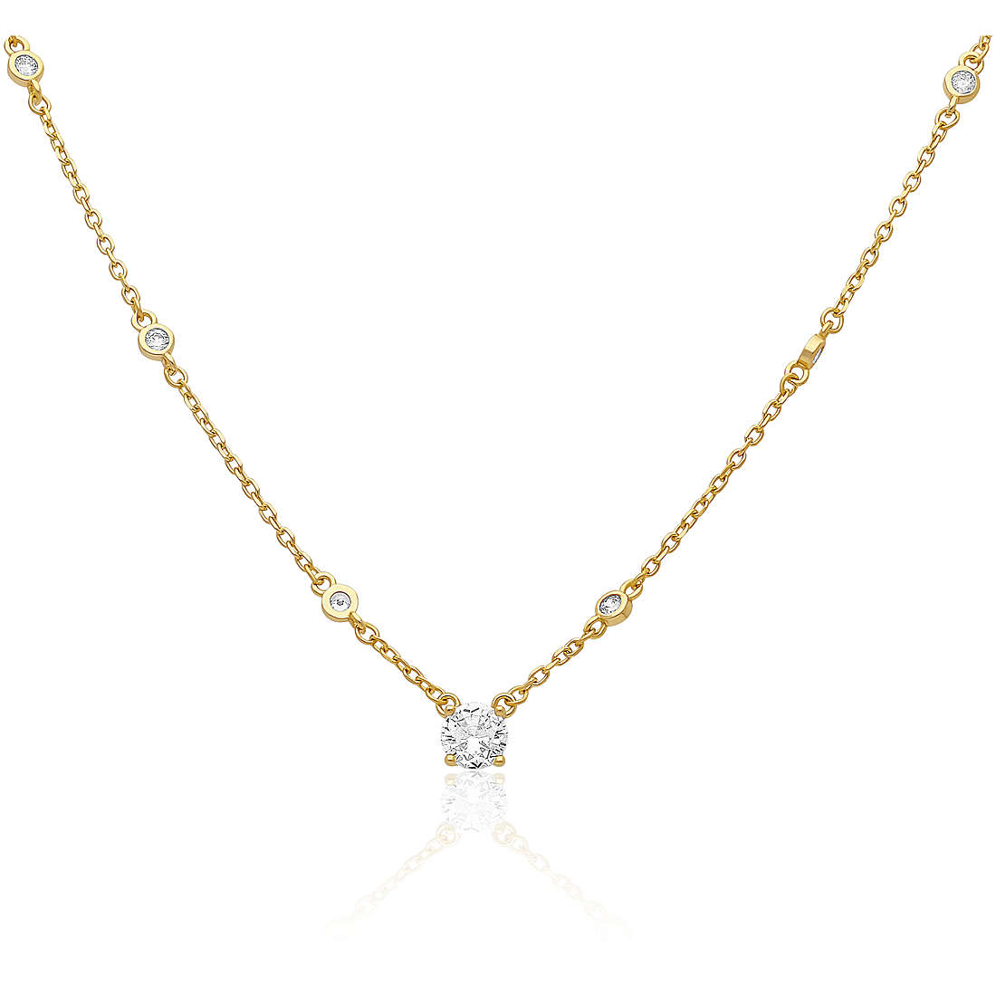 Halskette Lichtpunkt-Halskette GioiaPura Silber 925 INS028CT438PLWH