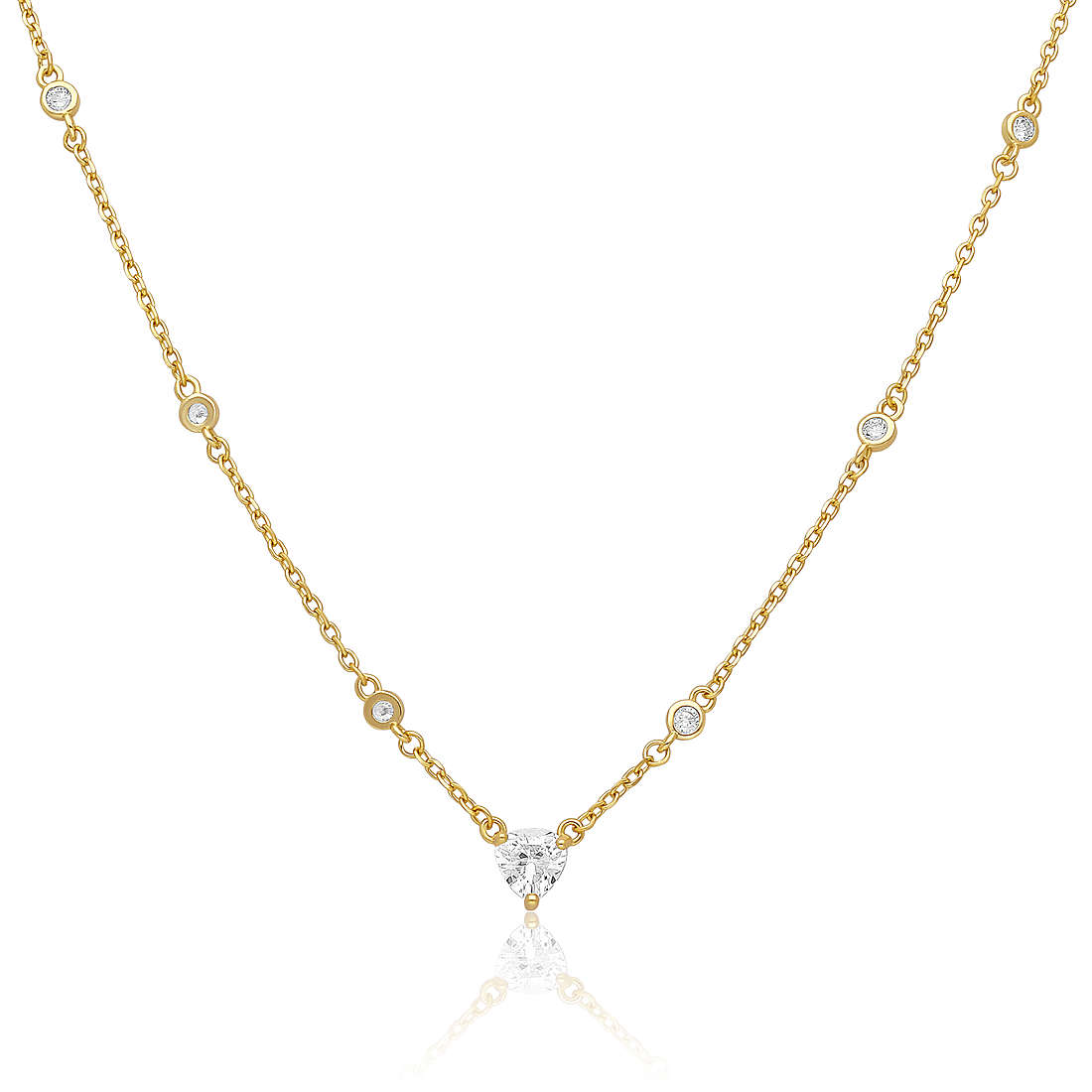 Halskette Lichtpunkt-Halskette GioiaPura Silber 925 INS028CT440PLWH