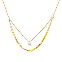 Halskette Lichtpunkt-Halskette GioiaPura Silber 925 ST65216-02OR