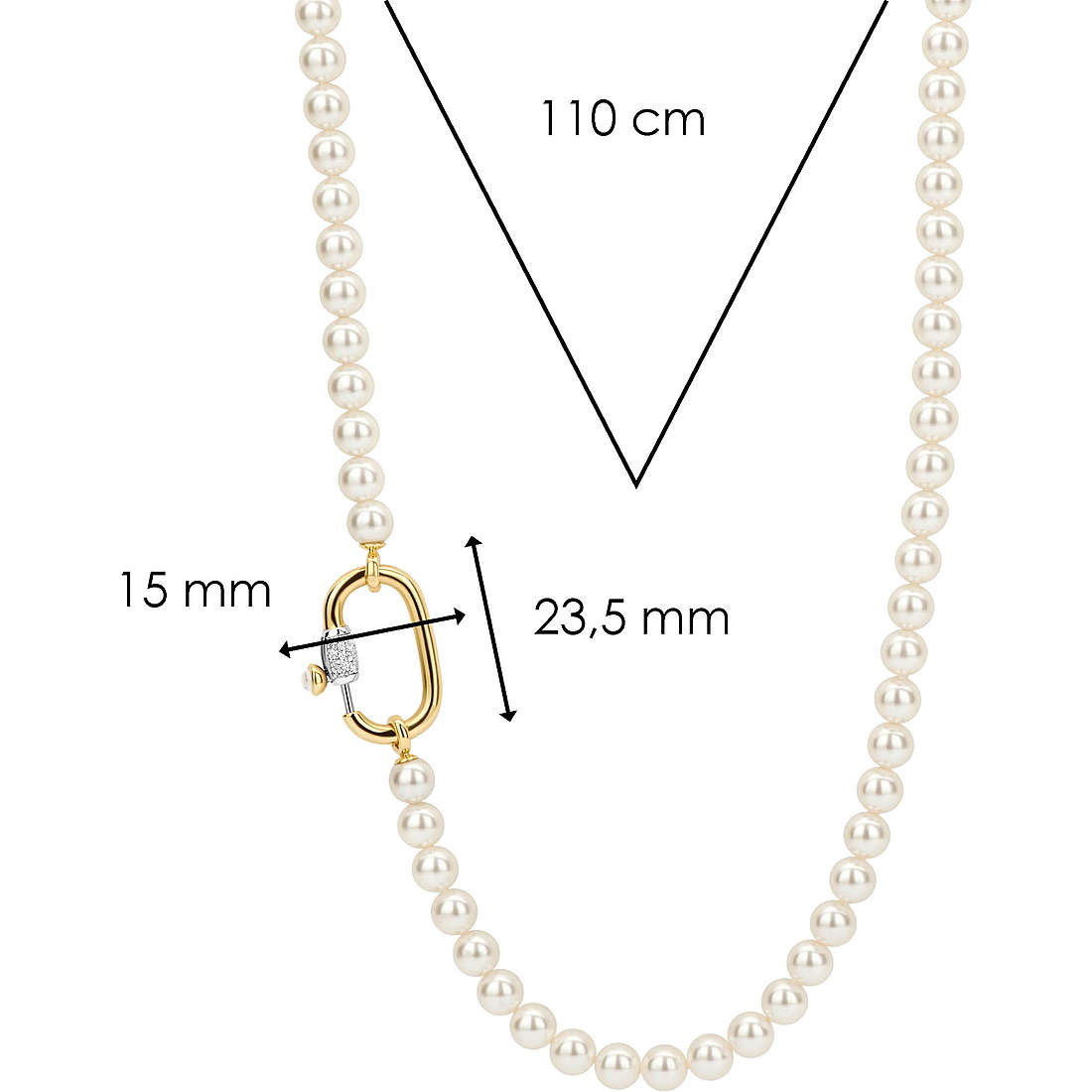 Halskette mit Perlen TI SENTO MILANO für frau 3993PW/110