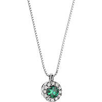 Halskette Schmuck Gold frau Schmuck Diamant, Smaragd GLB 1167