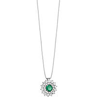 Halskette Schmuck Gold frau Schmuck Diamant, Smaragd GLB 1475