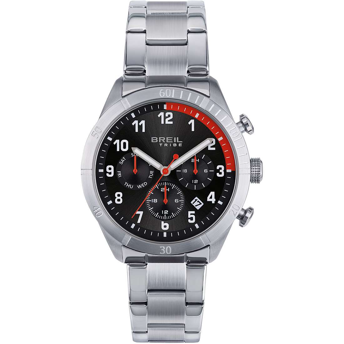 Multifunktions Uhr Uhr Stahl zifferblatt Schwarz mann Mate EW0592