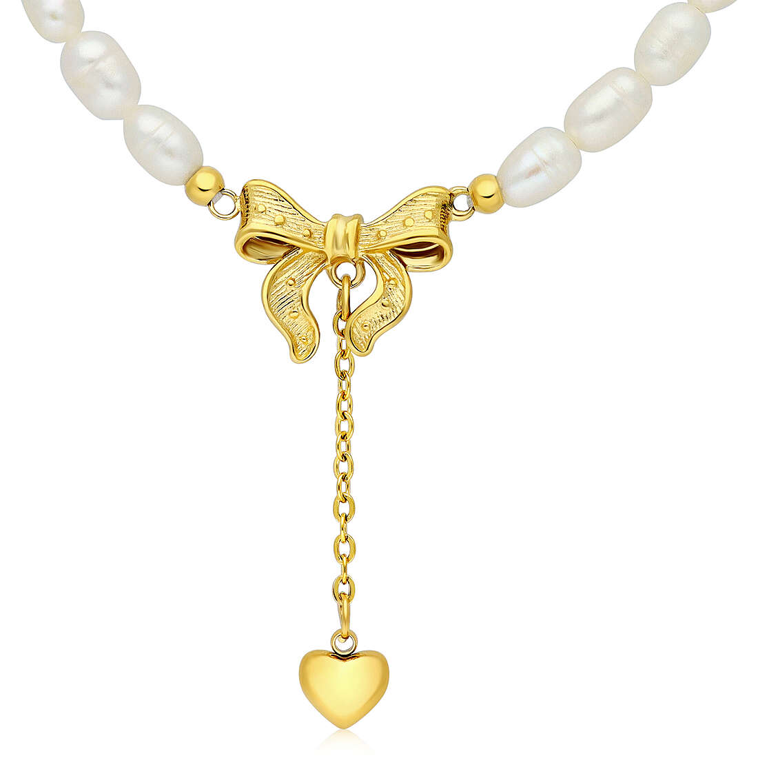 Muttertags-Set: Halskette und Ohrringe in Goldfarbe AC-C0116G