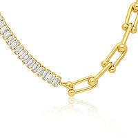 Muttertags-Set: Halskette und Ohrringe in Goldfarbe AC-C044G