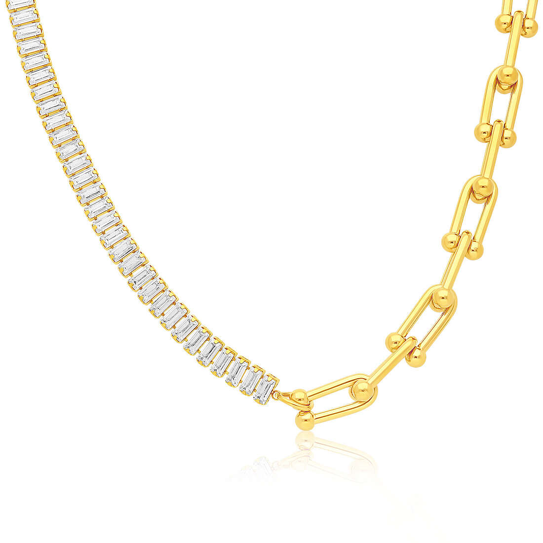 Muttertags-Set: Halskette und Ohrringe in Goldfarbe AC-C044G