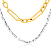 Muttertags-Set: Halskette und Ohrringe in Goldfarbe AC-C094SG