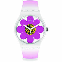 Uhr nur Zeit frau Swatch Bioceramic Flower Power SO32M104