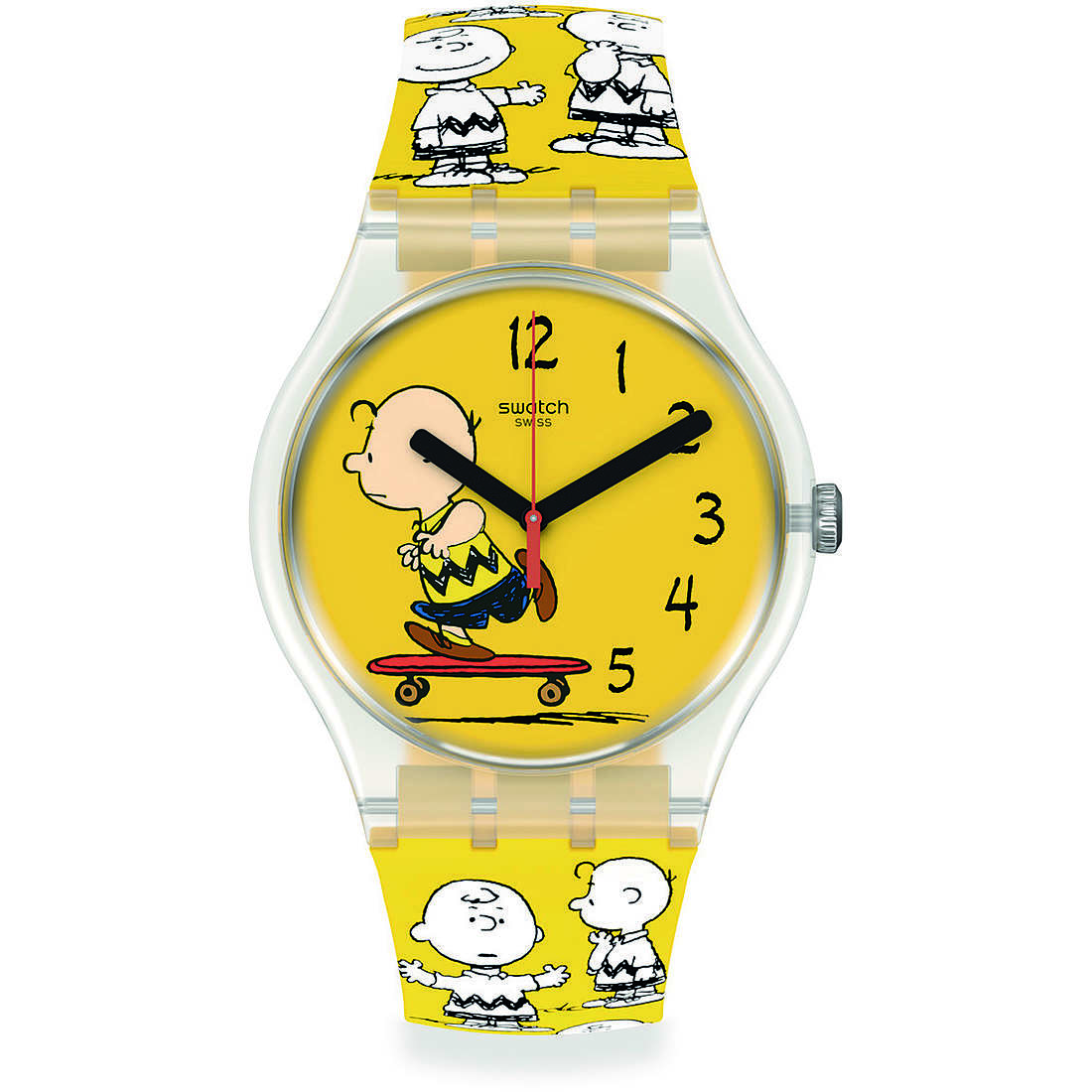 Uhr nur Zeit unisex Swatch Peanuts SO29Z101