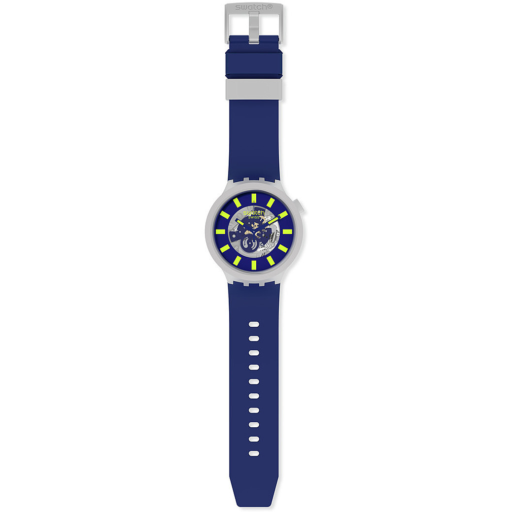 Uhr Swatch Bioceramic Blau Big Bold SB03M103