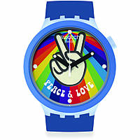 Uhr Swatch Bioceramic Blau Pride SB03N105