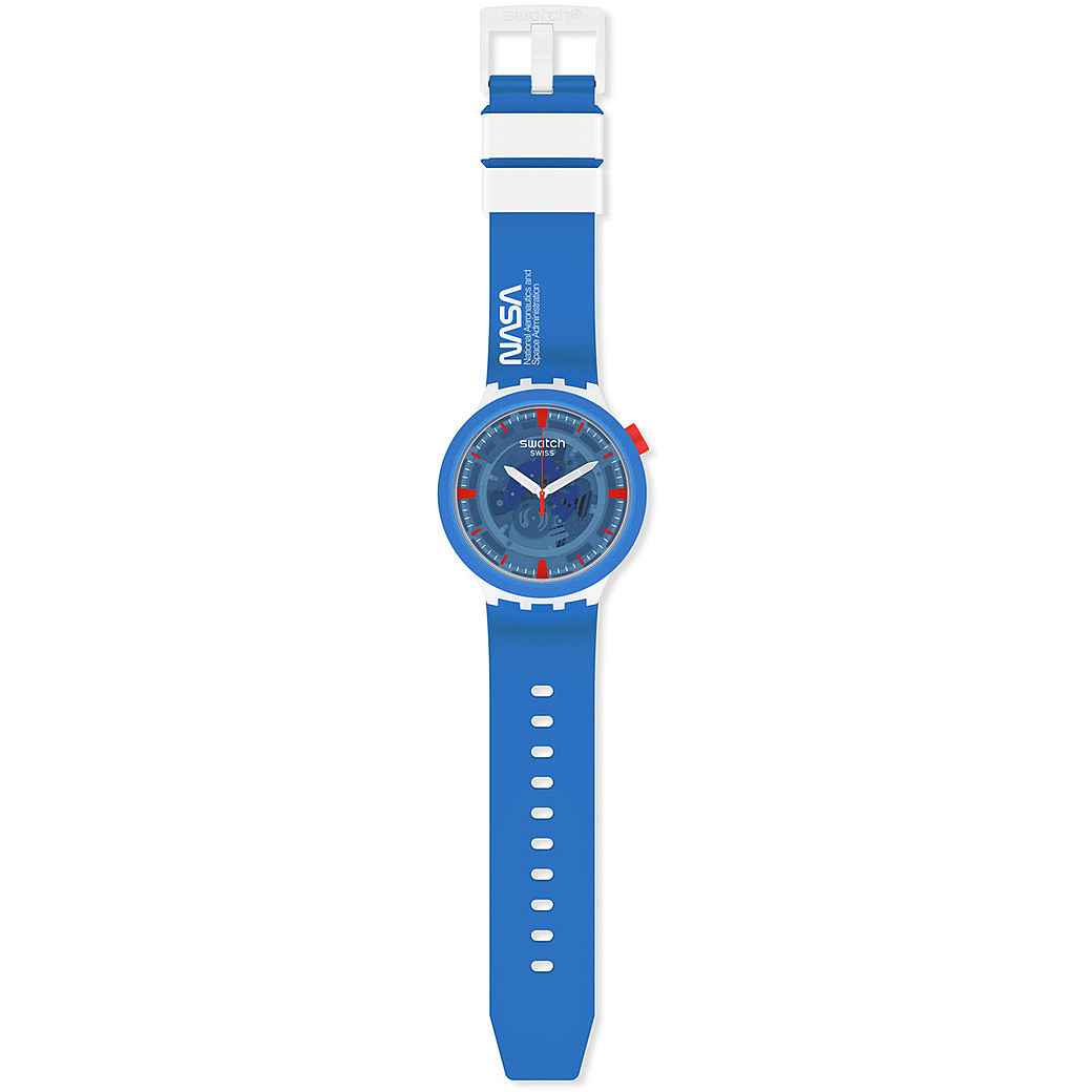 Uhr Swatch Bioceramic Blau The Space SB03Z100